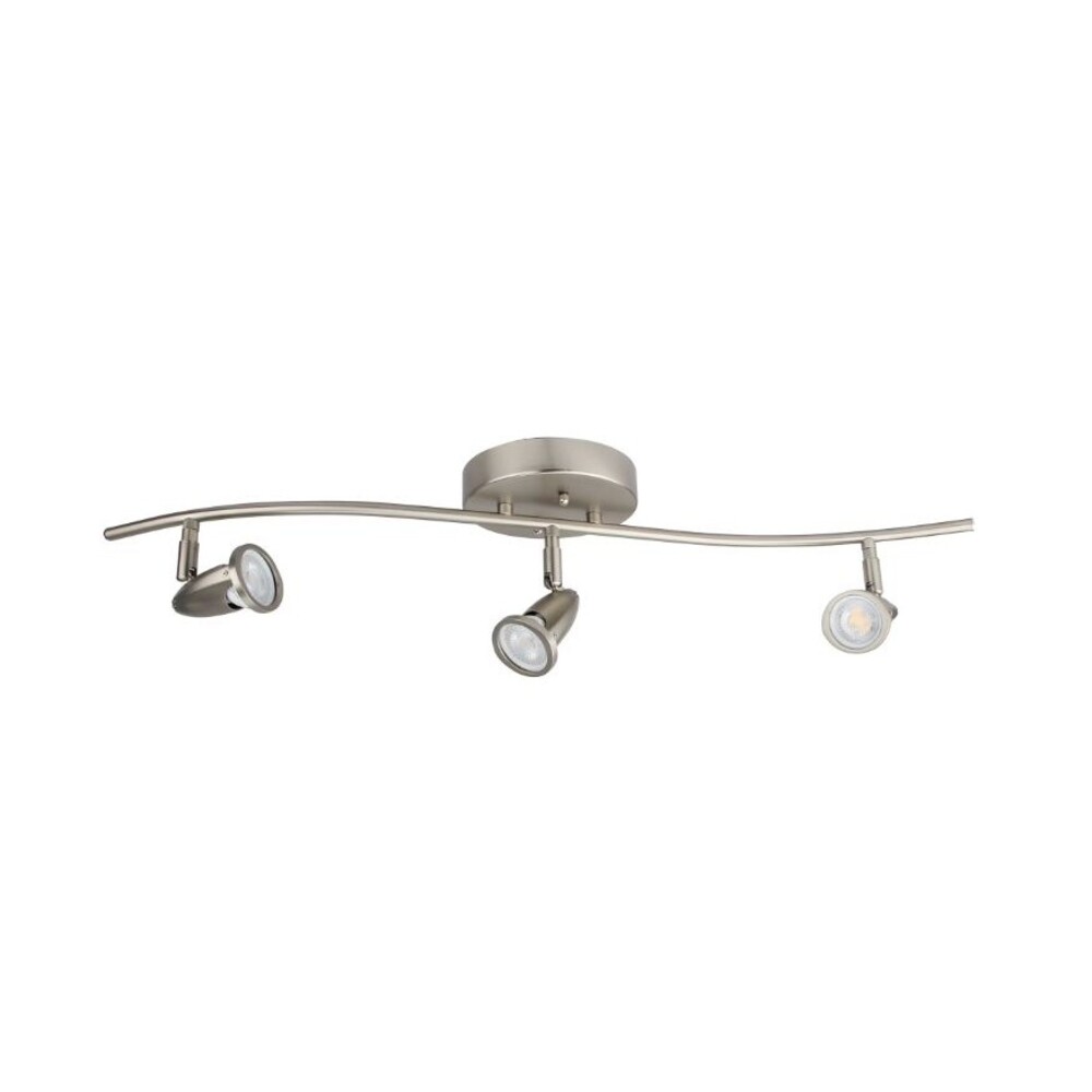 Y-Decor 3 Light LED Flush Mount Ceiling and Wall light in Brushed Nickel